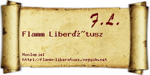 Flamm Liberátusz névjegykártya